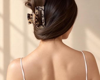 Fermaglio per capelli grande a forma di artiglio, fermaglio per capelli a torsione francese, fermaglio a forma di artiglio, fermaglio per capelli in metallo a forma di artiglio, fermaglio per capelli grande a forma di artiglio, fermaglio per capelli in acetato effetto tartaruga