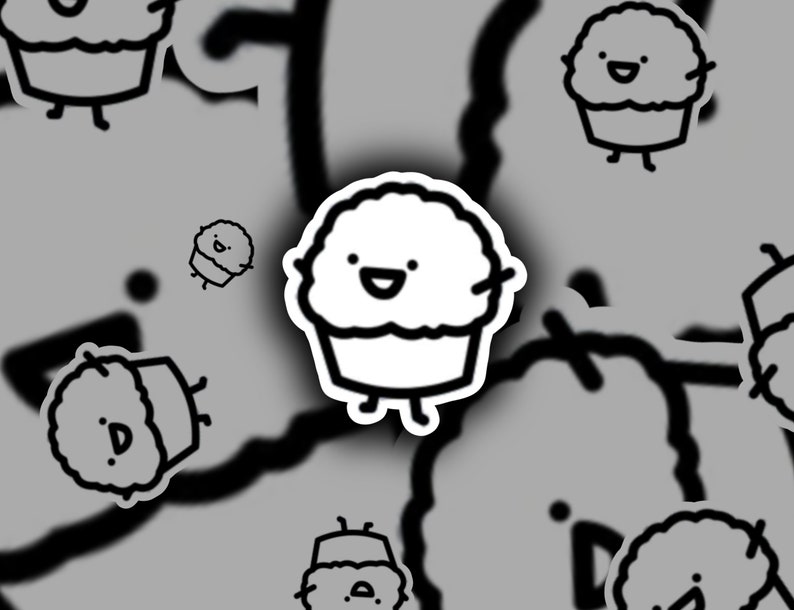 Mr Muffin ASDF Classic Custom Vinyl Sticker Etsy