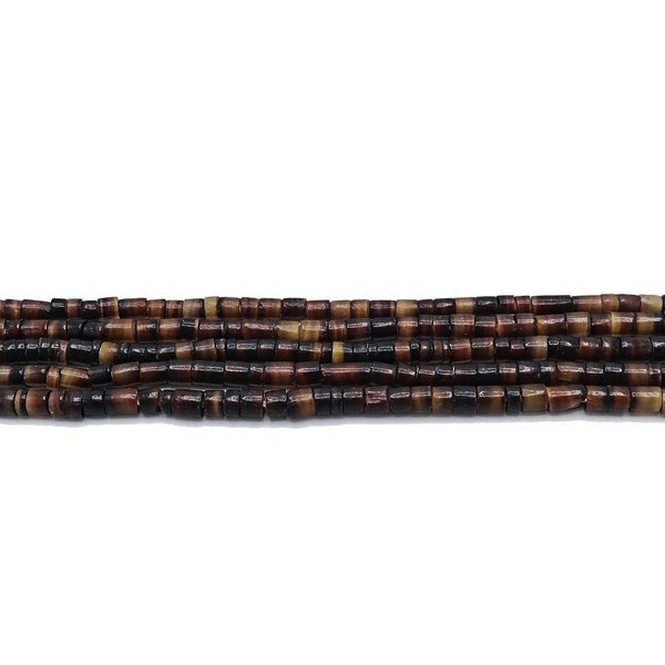 1.5mm und 2.5mm schwarze Penshell Heishi Perlen - 24-Zoll-Strang
