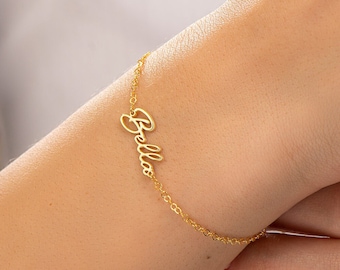 Gold Name Bracelet, Name Bracelet For Woman, Name Bracelet, Personalized Bracelet, Dainty Name Bracelet, Bracelet With Name, Gift For Her