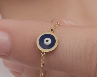 Evil Eye Bracelet, Lucky Evil Eye Bracalet, Dainty Tiny Evil Eye Bracelet, Kids Evil Eye Bracelet, Gift for Mom, Mother's Day Gift