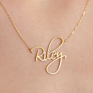 Script Name Necklace Etsy