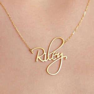 Dainty Script Name Necklace, Name Necklace, Mother's Day Gift,  Gold Name Necklace, Personalized Jewelry, Gift For Mom, New Mom Gift