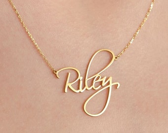 Dainty Script Name Necklace: Sterling Silver Personalized Jewelry