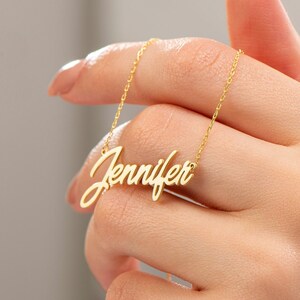 Personalized 925 Sterling Silver Name Necklace: Custom Gold Plated Jewelry