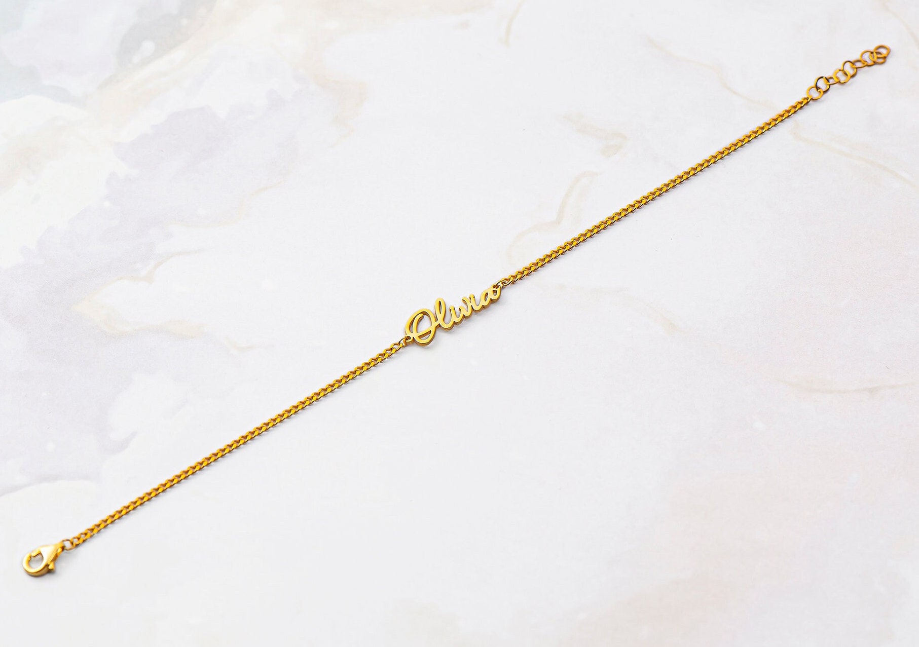 Name Bracelet Gold Name Bracelet Dainty Gold Name Bracelet Etsy