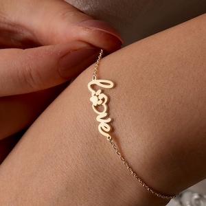 Sterling Silver Love Paw Bracelet: Pet Lover Gift