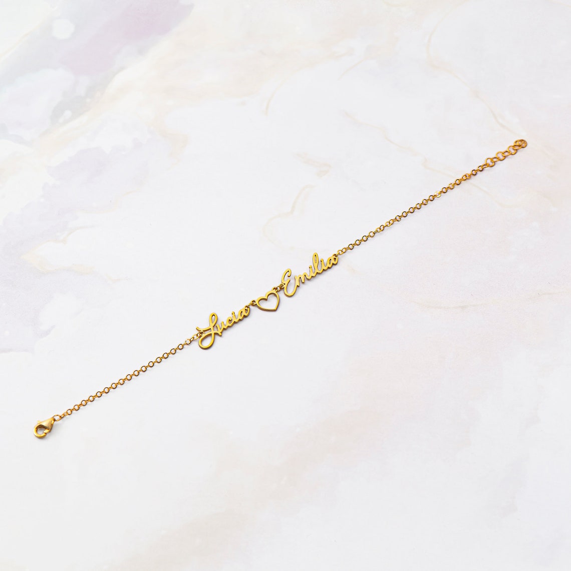 Personalized Name Bracelet Silver Bracelets for Women Two Etsy