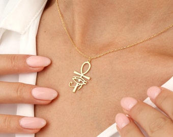 Sterling Silver Eye of Ra Necklace: Egyptian Protection Jewelry