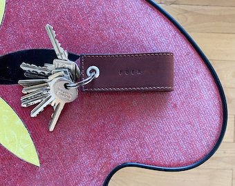 Keychain. Key chain. Leather appendage. Key pendant in vegetable tanned leather.