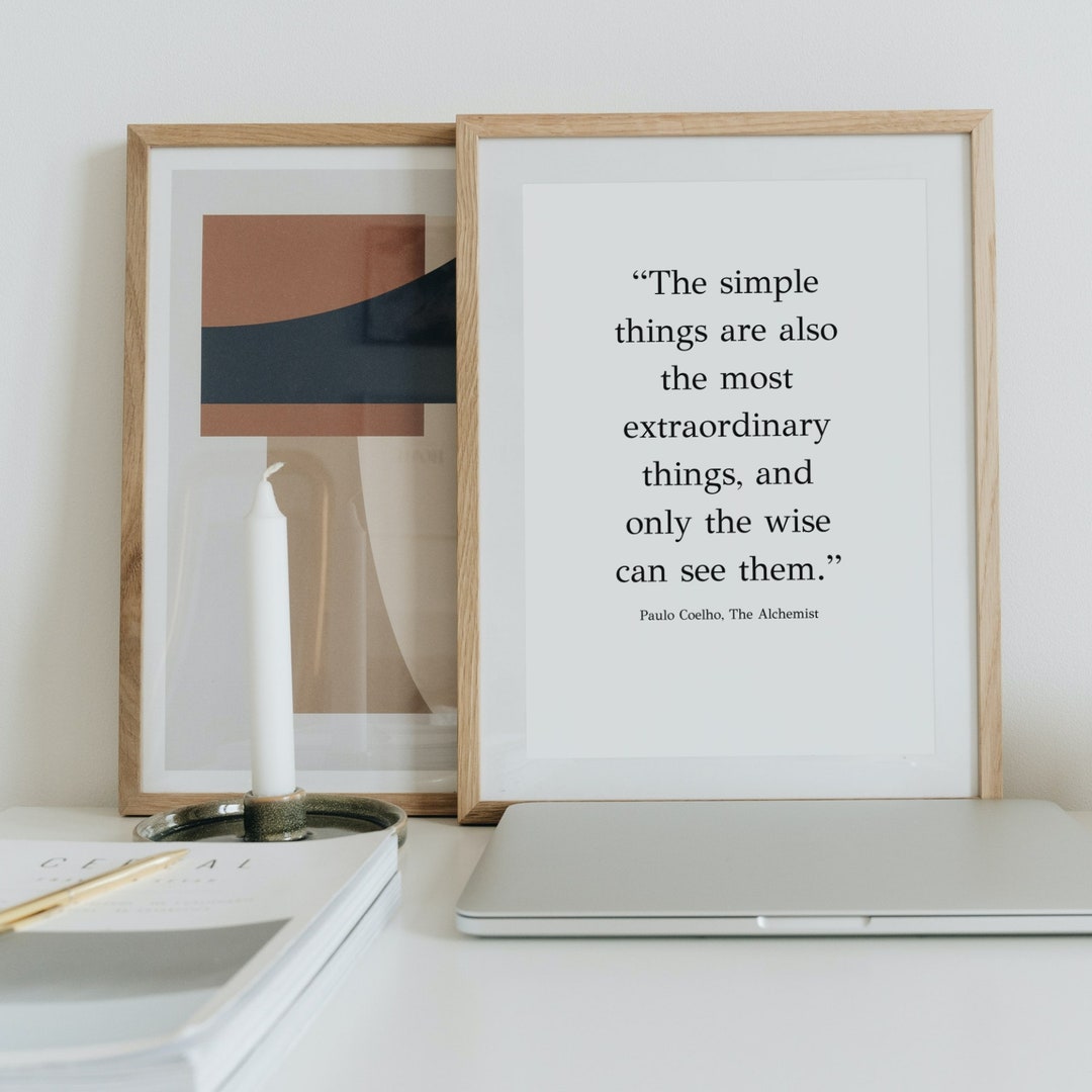 The Alchemist - Paulo Coelho Quote Print - Etsy