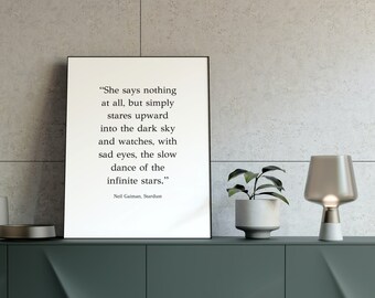 Stardust - Neil Gaiman Quote Print