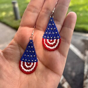Old glory beaded earrings
