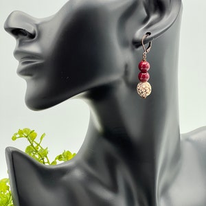 Red beaded drops