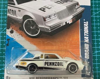 Hot Wheels Buick Grand National-white With Yellow Windows and