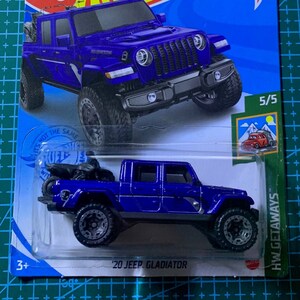 Hot Wheels 2020 Jeep Gladiator Die-Cast Car – White 1:64 Scale, Getaways Series 117/250
