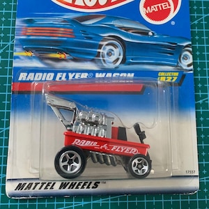 Hot Wheels Radio Flyer Wagon-From 2000 Long Card-Hard to Find Collector Miniature Model 1/64