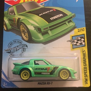 Hot Wheels Hotwheels Mazda RX7 RX-7-1:64 1/64 HW Speed Graphics 2/10 Green Hot Wheels Hotwheels Mazda RX7 RX-7-1:64 1/64 HW Speed Graphics 2/10 Green