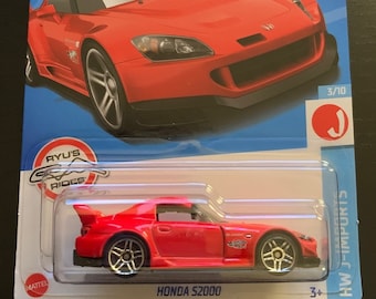 Hot Wheels Honda S2000-red With Black Interior Long Card-hard to