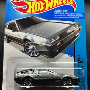 Hot Wheels 1981 DeLorean DMC-12-Grau Mit Schwarz / Roten Streifen-2014 HW City-Long Karte-Schwer zu finden Sammler Miniatur Modell 1/64