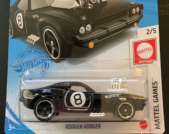 ホットウィール ロジャードジャー 8ボール - ブラック ロングカード