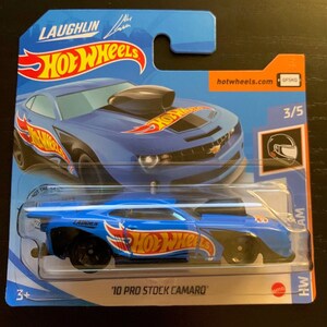 Hot Wheels 2010 Pro Stock Camaro-Blue-HW Race Team-Hard to Find Collector Miniature Model 1/64