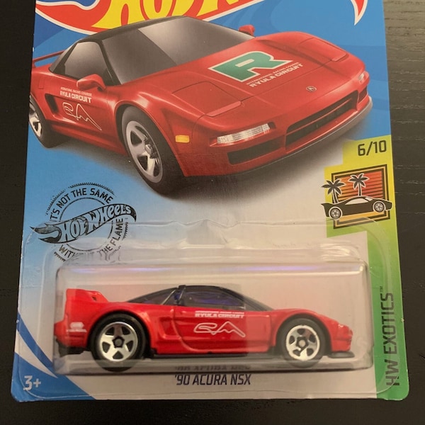 Hot Wheels J-Imports Blue Acura NSX Die-Cast Car – 1:64 Scale Collectible With Art Card, 5/5 Series