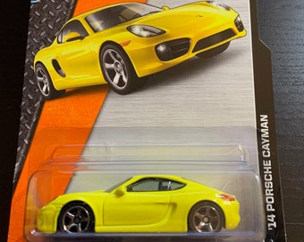 Matchbox Porsche Cayman-Yellow With Black Interior-MBX Metal Long Card  -Hard to Find Collector Miniature Model 1/64