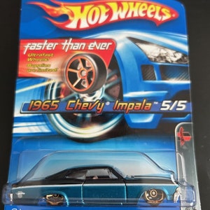 Hot Wheels 1965 Chevrolet Impala-blue and Black-fte Wheels-2005