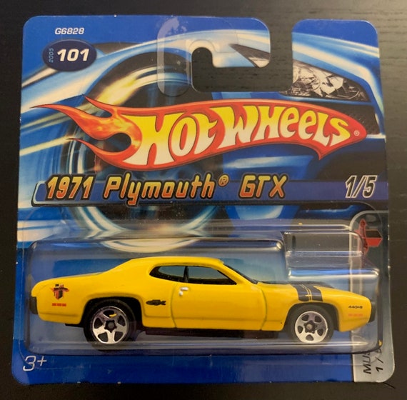 Hot Wheels 1971 Plymouth Gtx-yellow With Black Stripes-short Card