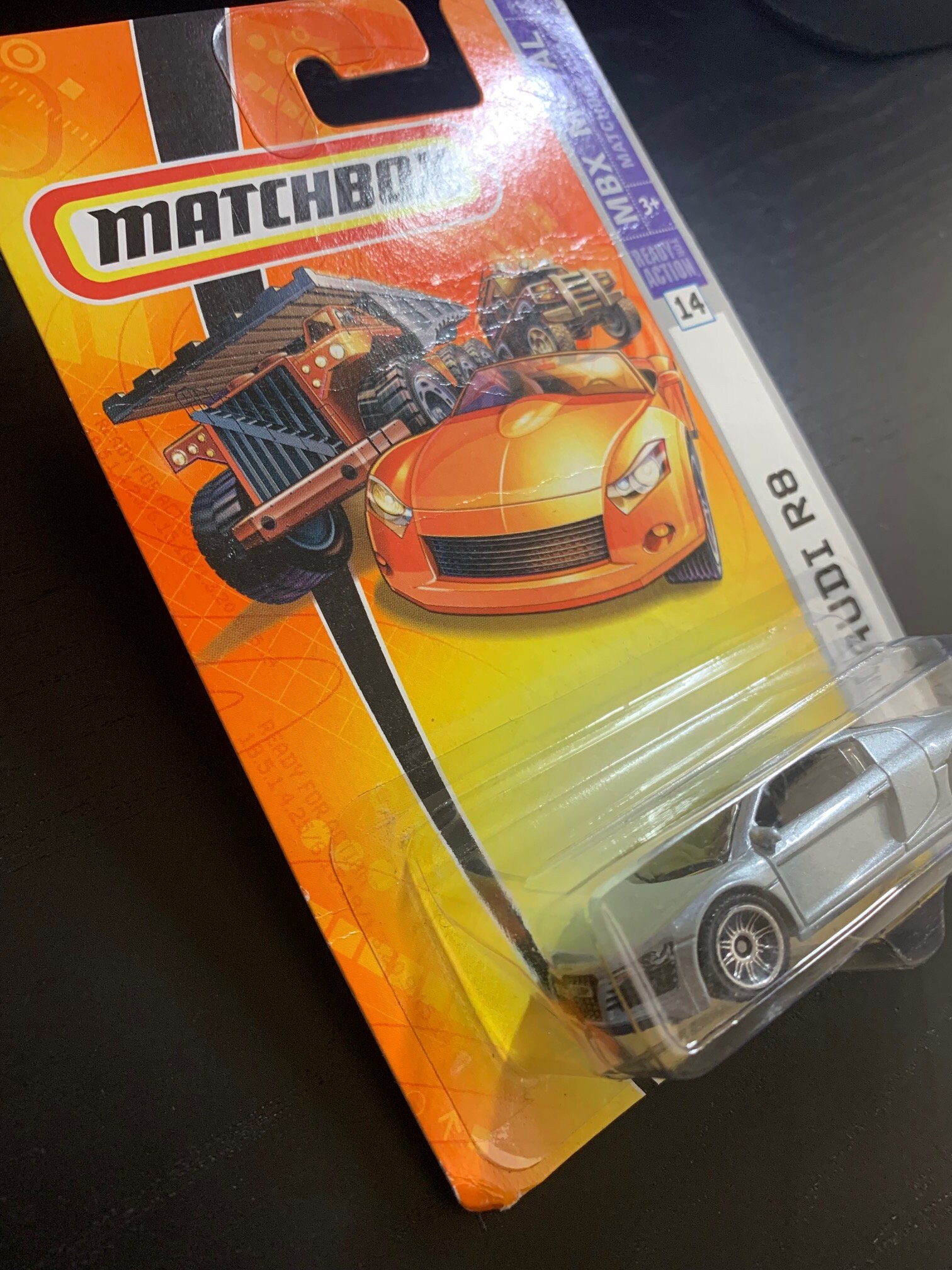 Matchbox Audi R8-silver With Black Interior-2007 MBX Metal-long Card ...