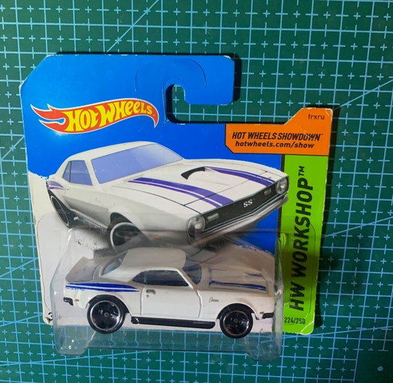 Hot Wheels 1968 Chevrolet COPO Camaro-white With Blue Stripes-2014