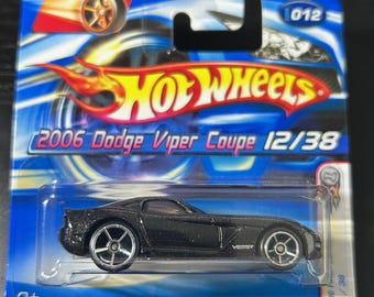 Hot Wheels 2006 Dodge Viper Coupe-black With White Stripes-first