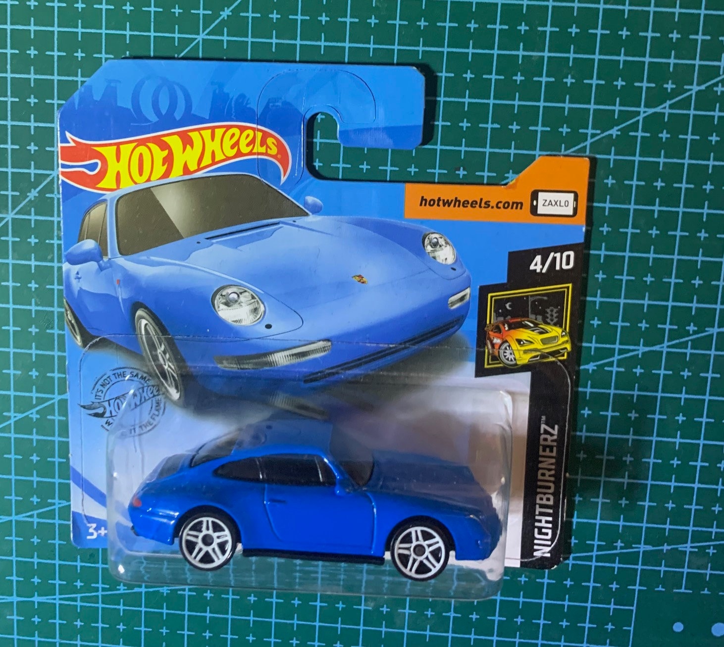 Hot Wheels 1996 Porsche Carrera-blue With White Wheels Short Card