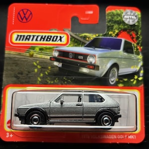 Matchbox 1976 Volkswagen Golf GTI MK1 - Plata con interior negro - MBX City - Tarjeta corta - Modelo en miniatura de coleccionista difícil de encontrar 1/64