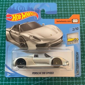 Hot Wheels Porsche 918 Spyder silver With Black Interior factory Fresh Short Card hard to Find Collector Miniature Model 1 64 Etsy