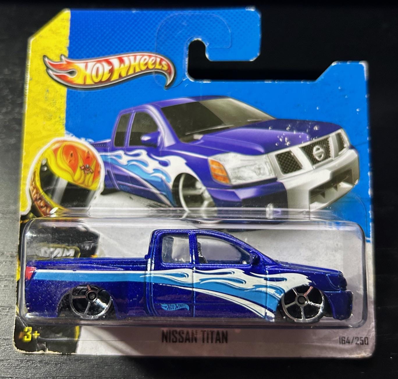 Hot Wheels Nissan Titan-blue With Chrome Interior- Short Card-hard