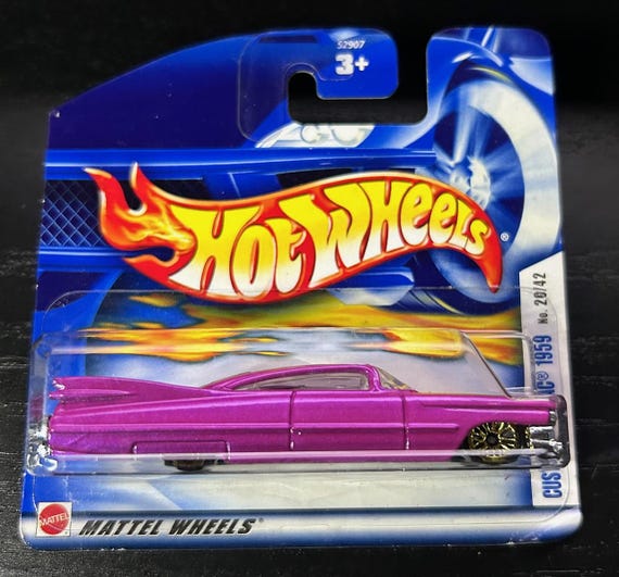 Hot Wheels 1959 Cadillac-custom-purple With Gold Wheels-2002 Short