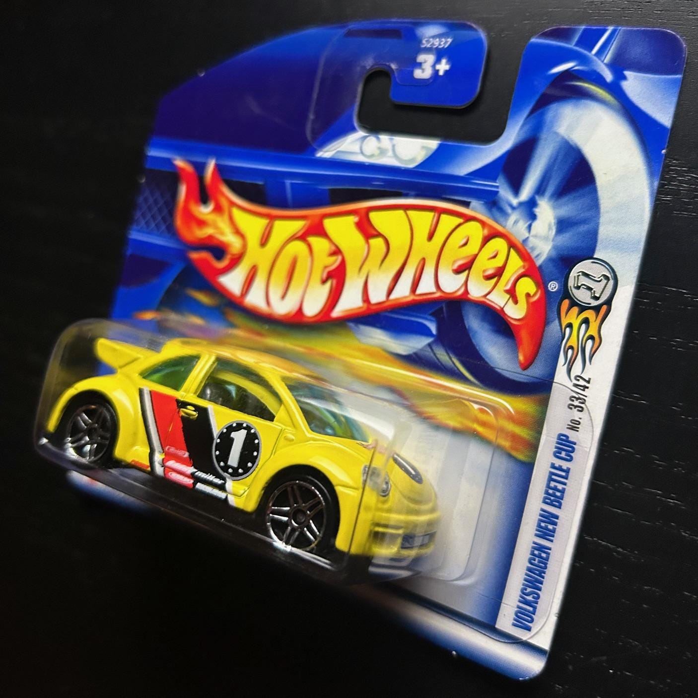 Hot Wheels Volkswagen New Beetle Cup- Yellow With Roll Cage-2002