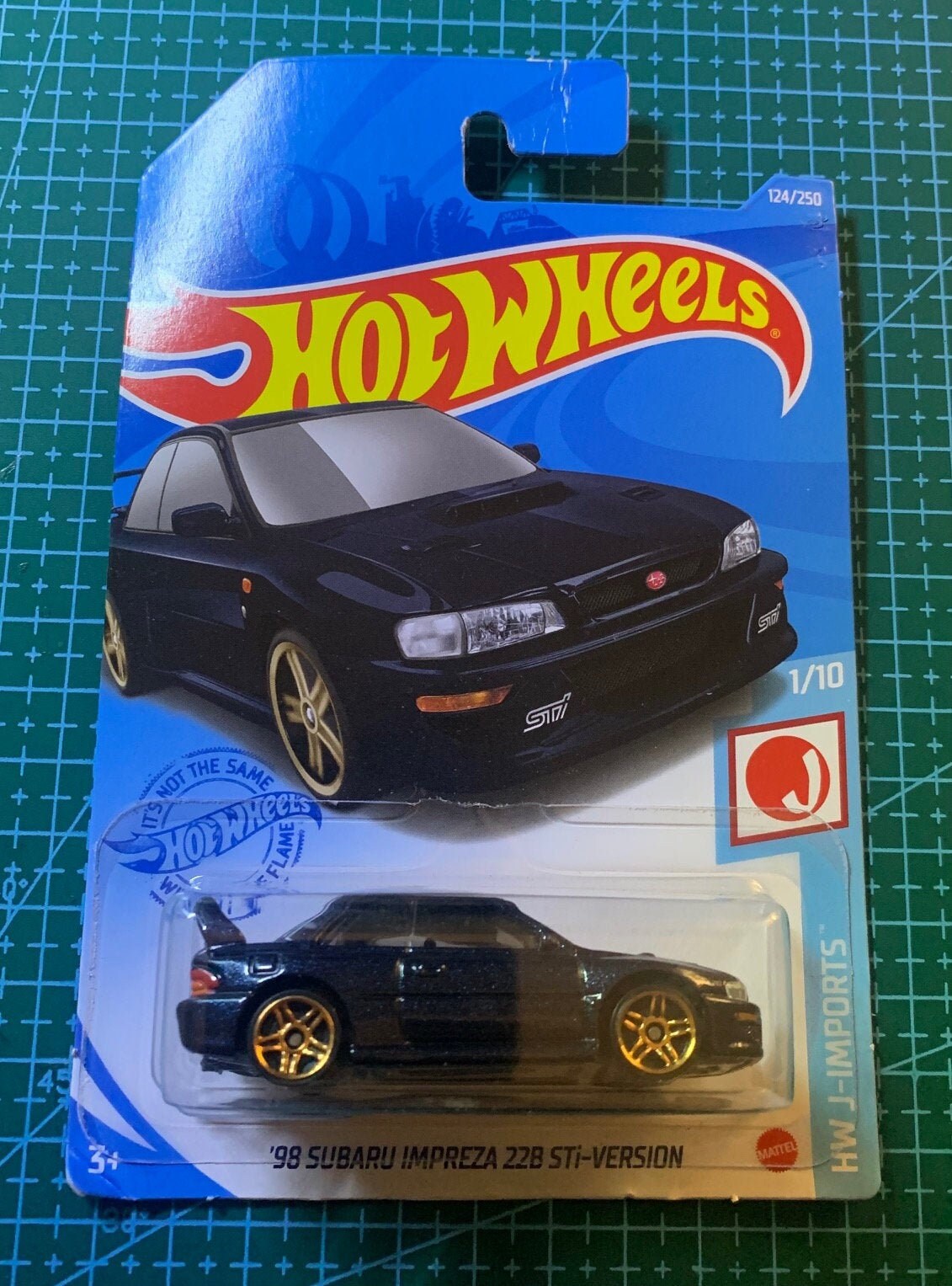 Hot Wheels 98 Subaru Impreza 22B Sti version j Imports Long Card