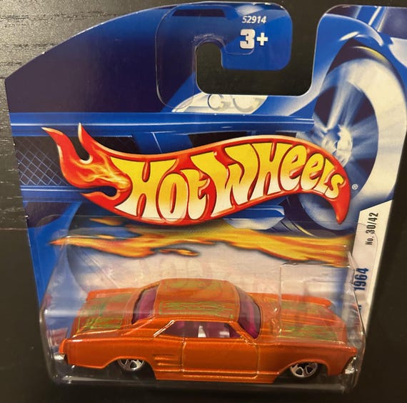 Hot Wheels 1964 Buick Riviera-orange With Purple Windows-2002
