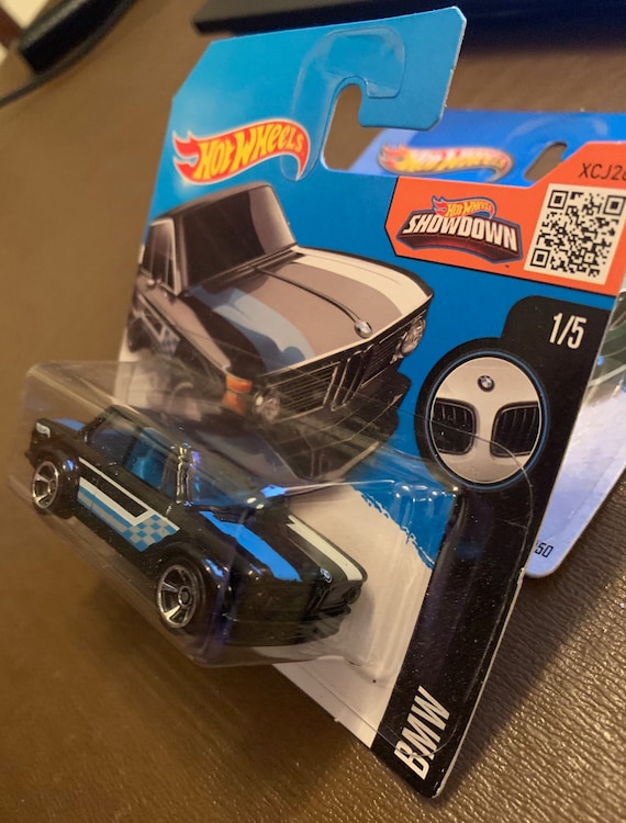 Hot Wheels BMW 2002-black With Blue Interior-2016 BMW -hard to