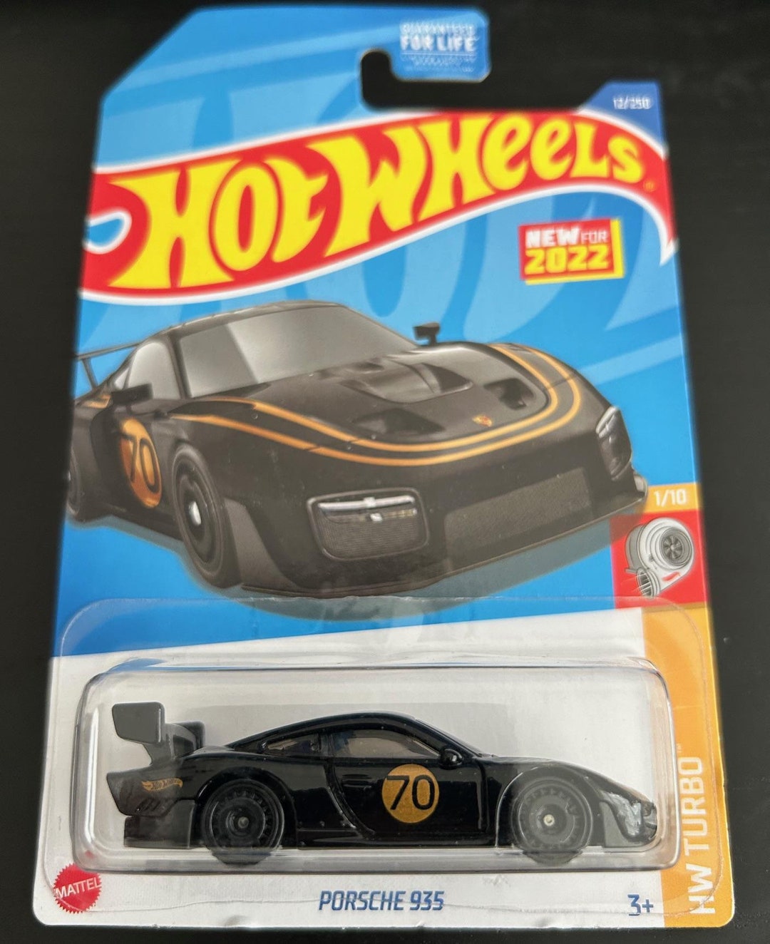 Hot Wheels Porsche 935-black With Black Wheels- Long Card-hw Turbo-hard ...