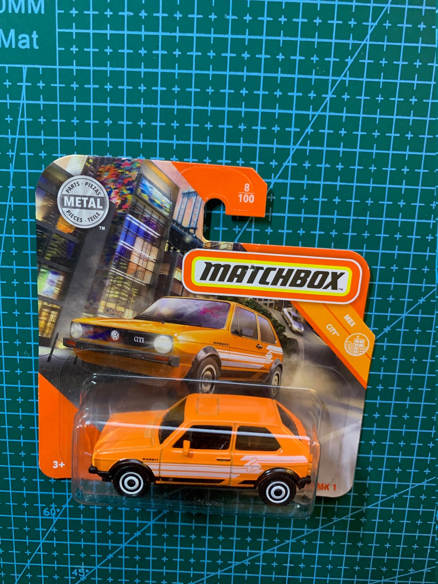 Matchbox Volkswagen Golf GTI Mk1-orange With Rabbit Decals-mbx City ...