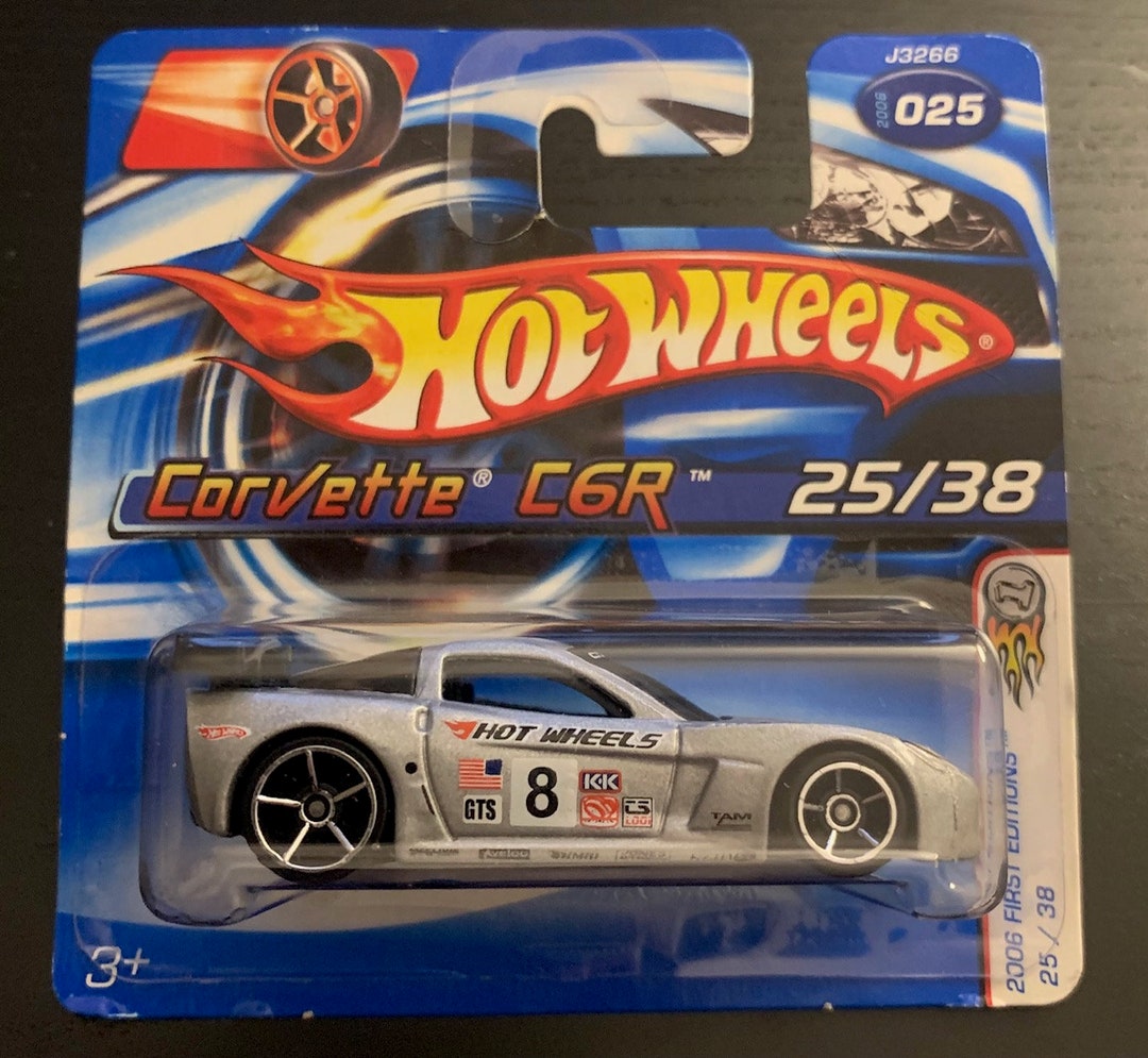 Hot Wheels Chevrolet Corvette C6r-silver Short Card-2006 Hot Wheels Chevrolet Corvette C6r-silver Short Card-2006