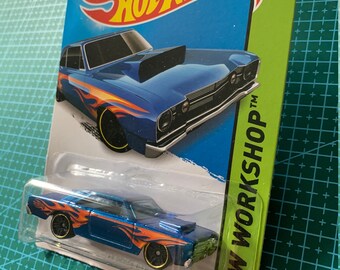 ホット ウィール 1968 ダッジ ダート - ブルーとオレンジの炎 - 2015