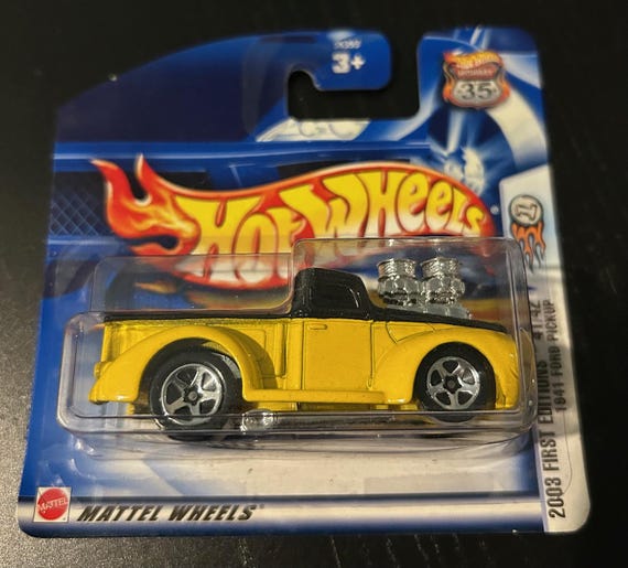 Mattel Hot Wheels 2003 First Editions 1941 Ford Pickup Truck - 1:64 Scale, Yellow
