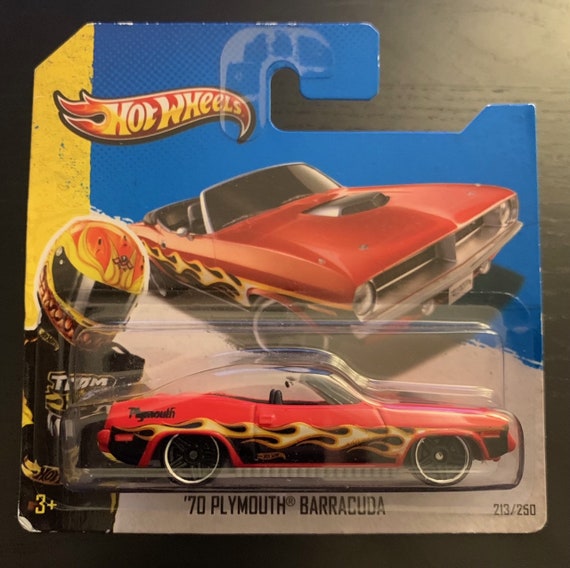 Hot Wheels 1970 Plymouth Barracuda Cabrio-Rot mit Flammen-2013 