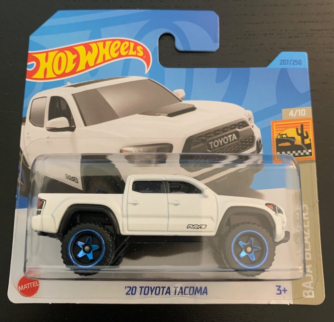 Hot Wheels 2020 Toyota Tacoma-white With Black Interior- Short Card ...