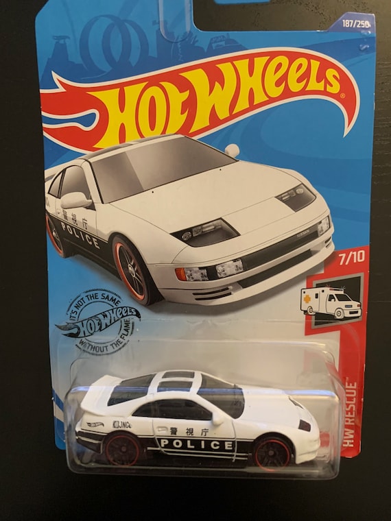 Hot Wheels Nissan 300ZX Twin Turbo Japanese Police Car-white With